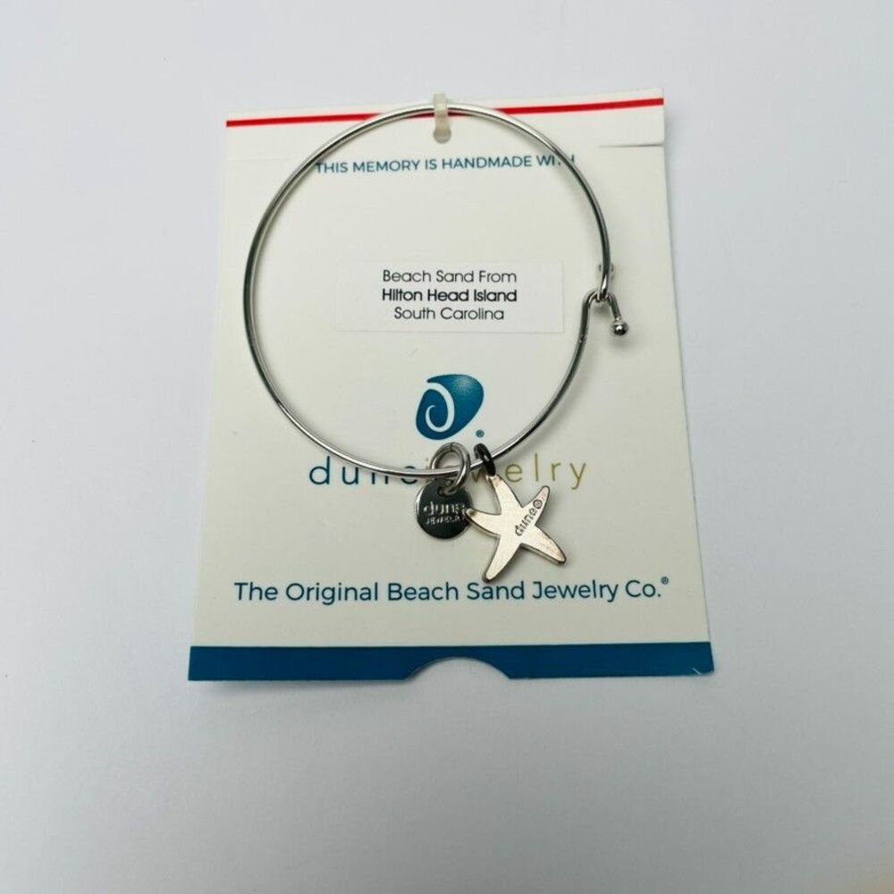 Dune Jewelry Starfish Sand Charm Bangle Bracelet Beach Summer Fun In The Sun